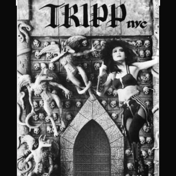 Tripp NYC Vintage 1988 Studded Nightclub Lycra Dress M - Picture 2 of 16